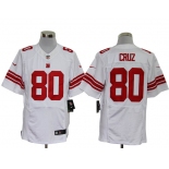 Size 60 4XL-Victor Cruz New York Giants #80 White Stitched Nike Elite NFL Jerseys