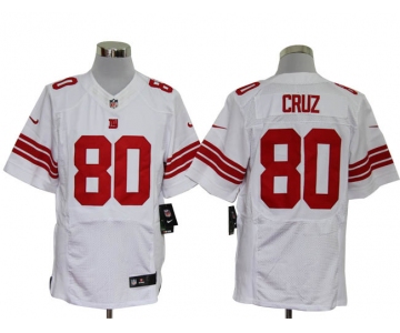 Size 60 4XL-Victor Cruz New York Giants #80 White Stitched Nike Elite NFL Jerseys