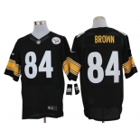 Size 60 4XL-Antonio Brown Pittsburgh Steelers #84 Black Stitched Nike Elite NFL Jerseys