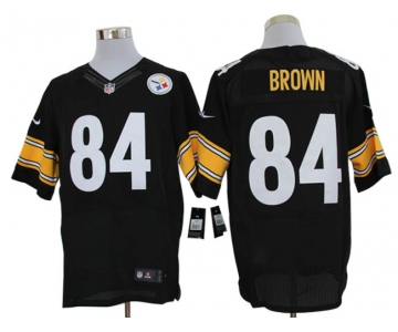 Size 60 4XL-Antonio Brown Pittsburgh Steelers #84 Black Stitched Nike Elite NFL Jerseys