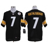 Size 60 4XL-Ben Roethlisberger Pittsburgh Steelers #7 Black Stitched Nike Elite NFL Jerseys