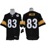 Size 60 4XL-Heath Miller Pittsburgh Steelers #83 Black Stitched Nike Elite NFL Jerseys