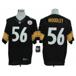 Size 60 4XL-Lamarr Woodley Pittsburgh Steelers #56 Black Stitched Nike Elite NFL Jerseys