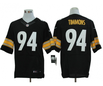 Size 60 4XL-Nike Pittsburgh Steelers 94 Timmons Blck Elite NFL Jersey