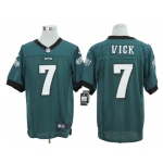 Size 60 4XL-Michael Vick Philadelphia Eagles #7 Green Stitched Nike Elite NFL Jerseys