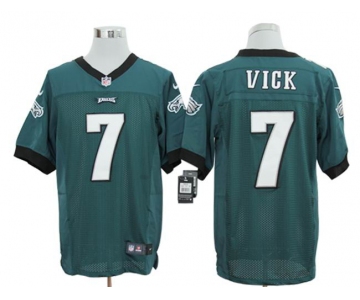 Size 60 4XL-Michael Vick Philadelphia Eagles #7 Green Stitched Nike Elite NFL Jerseys