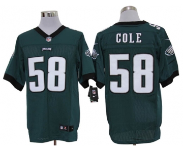 Size 60 4XL-Trent Cole Philadelphia Eagles #58 Green Stitched Nike Elite NFL Jerseys