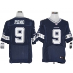 Size 60 4XL-Tony Romo Dallas Cowboys #9 Navy Blue Stitched Nike Elite NFL Jerseys