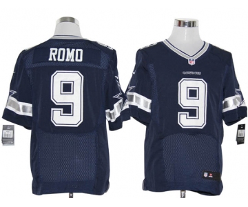 Size 60 4XL-Tony Romo Dallas Cowboys #9 Navy Blue Stitched Nike Elite NFL Jerseys