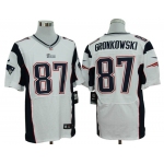 Size 60 4XL-Rob Gronkowski New England Patriots #87 White Stitched Nike Elite NFL Jerseys