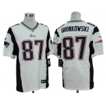 Size 60 4XL-Rob Gronkowski New England Patriots #87 White Stitched Nike Elite NFL Jerseys