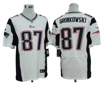 Size 60 4XL-Rob Gronkowski New England Patriots #87 White Stitched Nike Elite NFL Jerseys