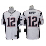 Size 60 4XL-Tom Brady New England Patriots #12 White Stitched Nike Elite NFL Jerseys