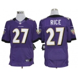 Size 60 4XL-Ray Rice Baltimore Ravens #27 Purple Stitched Nike Elite NFL Jerseys