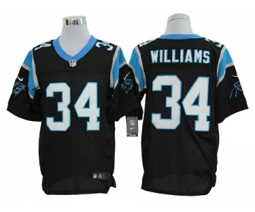 Size 60 4XL-DeAngelo Williams Carolina Panthers #34 Black Stitched Nike Elite NFL Jerseys