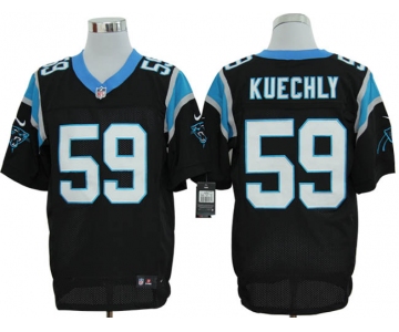 Size 60 4XL-Luke Kuechly Carolina Panthers #59 Black Stitched Nike Elite NFL Jerseys