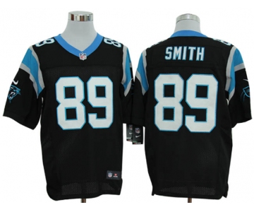 Size 60 4XL-Steve Smith Carolina Panthers #89 Black Stitched Nike Elite NFL Jerseys