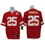 Size 60 4XL-Jamaal Charles Kansas City Chiefs #25 Red Stitched Nike Elite NFL Jerseys