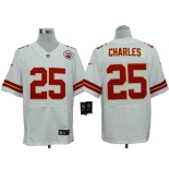 Size 60 4XL-Jamaal Charles Kansas City Chiefs #25 White Stitched Nike Elite NFL Jerseys