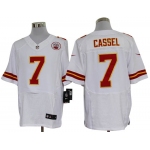 Size 60 4XL-Matt Cassel Kansas City Chiefs #7 White Stitched Nike Elite NFL Jerseys