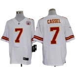 Size 60 4XL-Matt Cassel Kansas City Chiefs #7 White Stitched Nike Elite NFL Jerseys