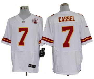 Size 60 4XL-Matt Cassel Kansas City Chiefs #7 White Stitched Nike Elite NFL Jerseys