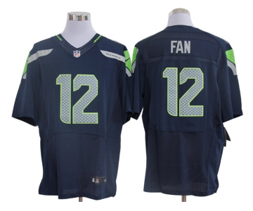 Size 60 4XL-Fan Seattle Seahawks #12 Pacific Blue Stitched Nike Elite NFL Jerseys