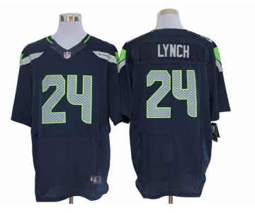 Size 60 4XL-Marshawn Lynch Seattle Seahawks #24 Pacific Blue Stitched Nike Elite NFL Jerseys