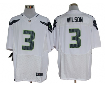 Size 60 4XL-Nike Seattle Seahawks #3 Russell Wilson Elite White NFL Jerseys