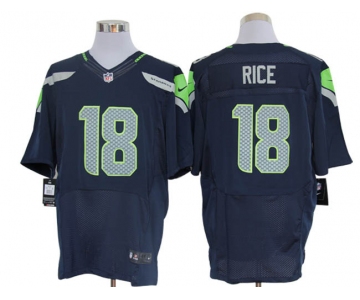 Size 60 4XL-Sidney Rice Seattle Seahawks #18 Pacific Blue Nike Elite NFL Jerseys