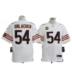 Size 60 4XL-Brian Urlacher Chicago Bears #54 C Patch White Stitched Nike Elite NFL Jerseys