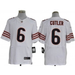 Size 60 4XL-Jay Cutler Chicago Bears #6 White Stitched Nike Elite NFL Jerseys