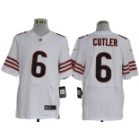 Size 60 4XL-Jay Cutler Chicago Bears #6 White Stitched Nike Elite NFL Jerseys