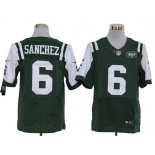 Size 60 4XL-Mark Sanchez New York Jets #6 Green Stitched Nike Elite NFL Jerseys