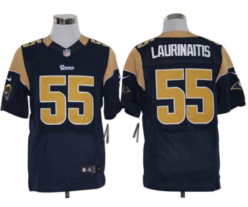 Size 60 4XL-James Laurinaitis St. Louis Rams #55 Blue Stitched Nike Elite NFL Jerseys