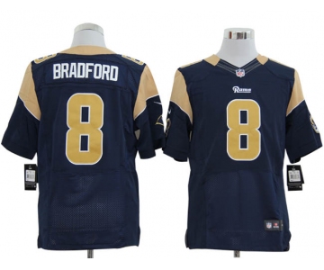 Size 60 4XL-Sam Bradford St. Louis Rams #8 Blue Stitched Nike Elite NFL Jerseys