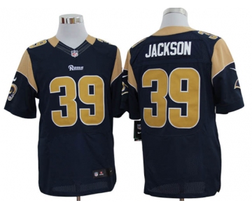 Size 60 4XL-Steven Jackson St. Louis Rams #39 Blue Stitched Nike Elite NFL Jerseys