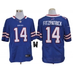 Size 60 4XL-Ryan Fitzpatrick Buffalo Bills #14 Royal Blue Stitched Nike Elite NFL Jerseys