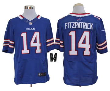 Size 60 4XL-Ryan Fitzpatrick Buffalo Bills #14 Royal Blue Stitched Nike Elite NFL Jerseys