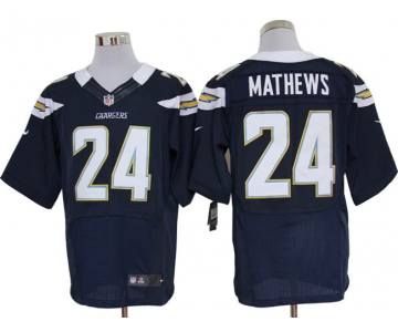 Size 60 4XL-Ryan Mathews San Diego Chargers #24 Dark Blue Stitched Nike Elite NFL Jerseys