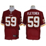 Size 60 4XL-London Fletcher Washington Redskins #59 Red Stitched Nike Elite NFL Jerseys