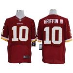 Size 60 4XL-Robert Griffin III Washington Redskins #10 Red Stitched Nike Elite NFL Jerseys