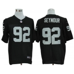 Size 60 4XL-Richard Seymour Oakland Raiders #92 Black Stitched Nike Elite NFL Jerseys