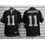 Size 60 4XL-Sebastian Janikowski Oakland Raiders #11 Black Stitched Nike Elite NFL Jerseys