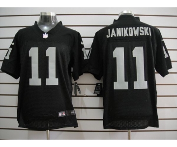 Size 60 4XL-Sebastian Janikowski Oakland Raiders #11 Black Stitched Nike Elite NFL Jerseys