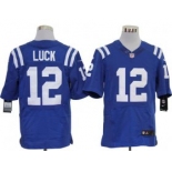 Size 60 4XL-Andrew Luck Indianapolis Colts #12 Blue Stitched Nike Elite NFL Jerseys