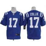 Size 60 4XL-Austin Collie Indianapolis Colts #17 Blue Stitched Nike Elite NFL Jerseys