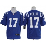 Size 60 4XL-Austin Collie Indianapolis Colts #17 Blue Stitched Nike Elite NFL Jerseys