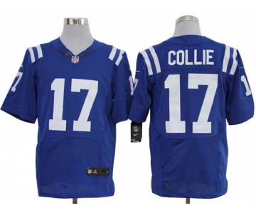 Size 60 4XL-Austin Collie Indianapolis Colts #17 Blue Stitched Nike Elite NFL Jerseys