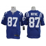 Size 60 4XL-Reggie Wayne Indianapolis Colts #87 Blue Stitched Nike Elite NFL Jerseys